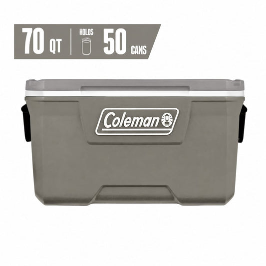 Coleman Classic 70 QT Hard-Sided Ice Chest Cooler, Silver Ash