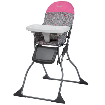 Cosco Kids Simple Fold Baby High Chair, Portable Feeding Chair, Black
