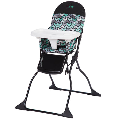 Cosco Kids Simple Fold Baby High Chair, Portable Feeding Chair, Black
