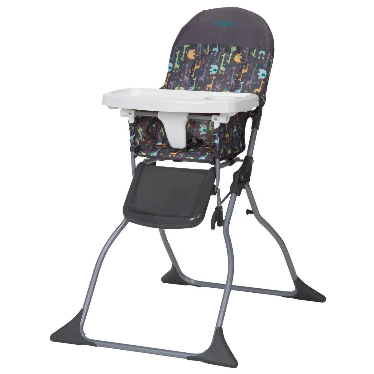 Cosco Kids Simple Fold Baby High Chair, Portable Feeding Chair, Black