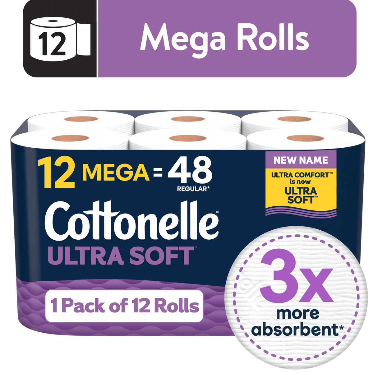 Cottonelle Ultra Soft Toilet Paper, 36 Mega Rolls