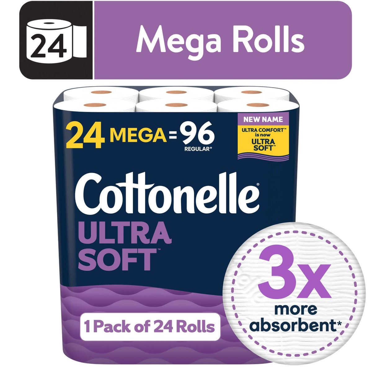 Cottonelle Ultra Soft Toilet Paper, 36 Mega Rolls