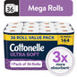 Cottonelle Ultra Soft Toilet Paper, 36 Mega Rolls