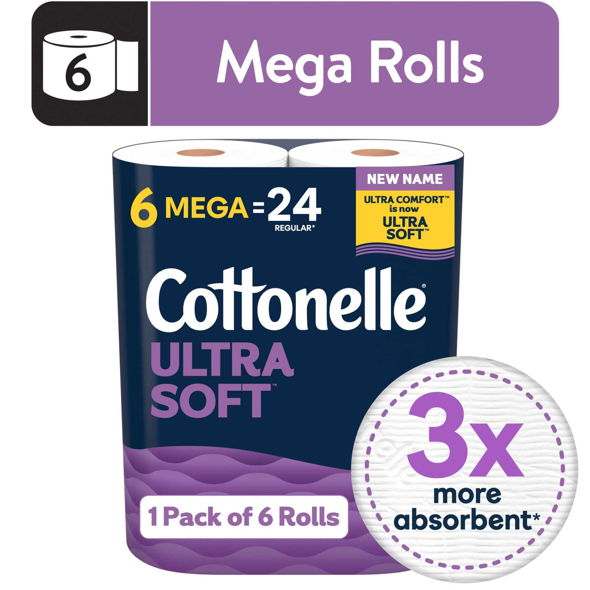 Cottonelle Ultra Soft Toilet Paper, 36 Mega Rolls
