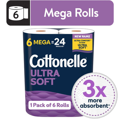 Cottonelle Ultra Soft Toilet Paper, 36 Mega Rolls