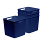 Curver Set of 4 Jute Basket Cube Durable Resin Organization and Storage Basket Bin, Black