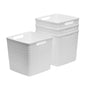 Curver Set of 4 Jute Basket Cube Durable Resin Organization and Storage Basket Bin, Black