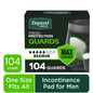 Depend Guards Incontinence Pads for Men, Maximum Absorbency, 104 Count