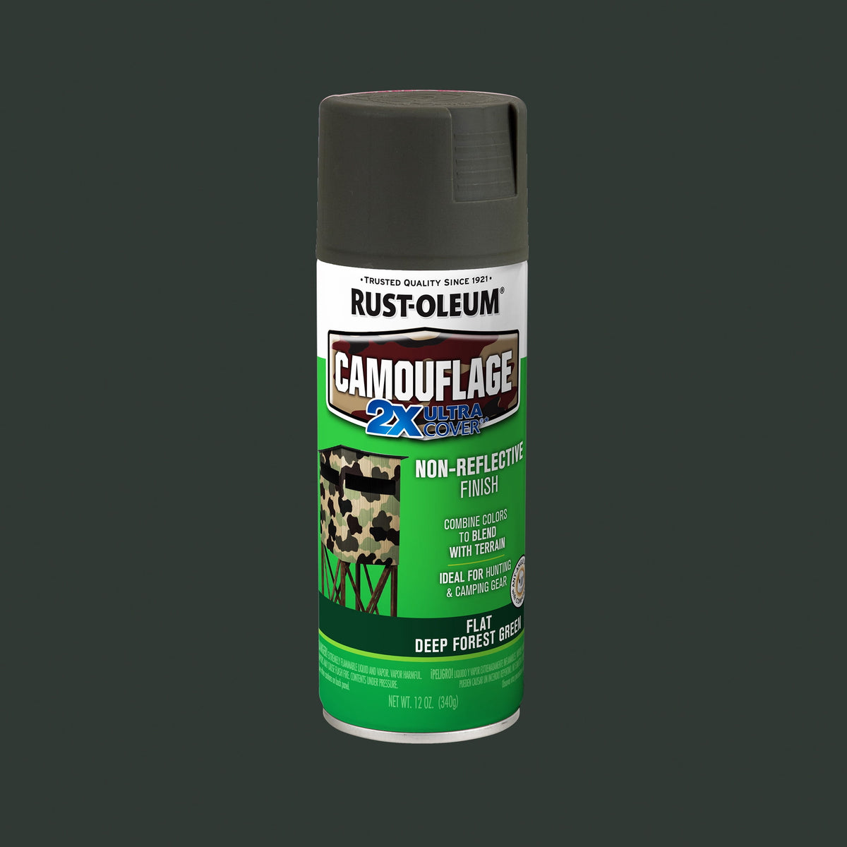 (6 pack) Sand, Rust-Oleum Camouflage 2X Ultra Cover Flat Spray Paint-339004, 12 oz