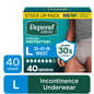 Depend Fresh Protection Incontinence Underwear for Men, Adult Diapers, L (72 Count)