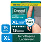 Depend Fresh Protection Incontinence Underwear for Men, Adult Diapers, XL (68 Count)