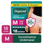 Depend Fresh Protection Incontinence Underwear for Women, Adult Diapers, M (76 Count)