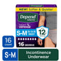 Depend Night Defense Incontinence Underwear for Men, Adult Diapers, S/M (26 Count)