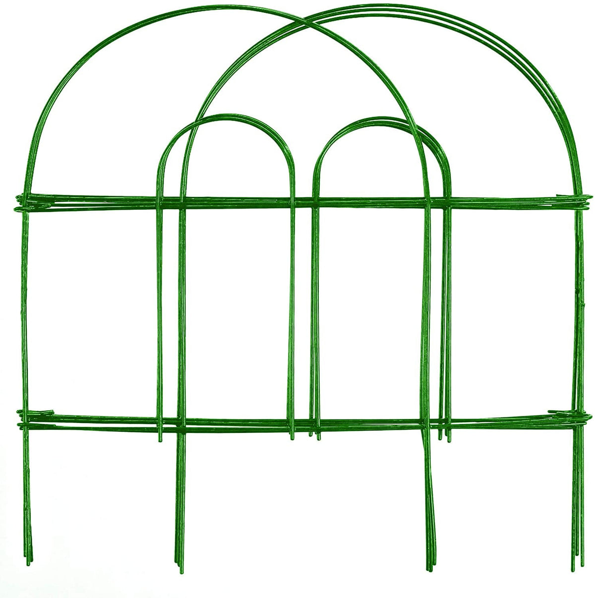 (6 pack) Expert Gardener 18in Height x 8ft Length Green Steel Folding Garden Fence