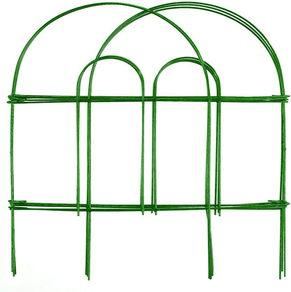 (6 pack) Expert Gardener 18in Height x 8ft Length Green Steel Folding Garden Fence