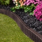 Expert Gardener Black Recycled Rubber Garden Border Landscape Edging, 2 ft x 3 in, 8 Pack