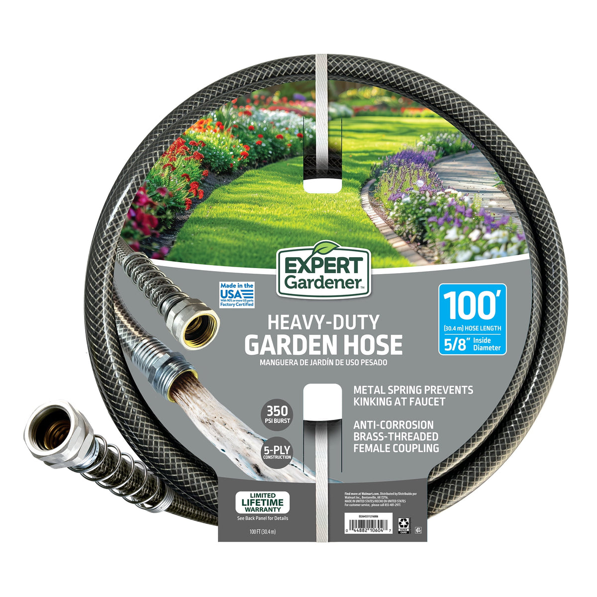 Expert Gardener 5/8 in x 100 ft Heavy Duty Garden Hose