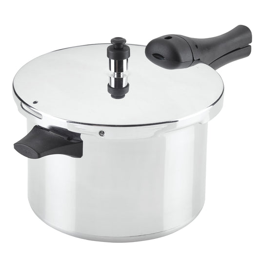 Farberware 6 qt Aluminum Stovetop Pressure Cooker, Induction Compatible, Silver