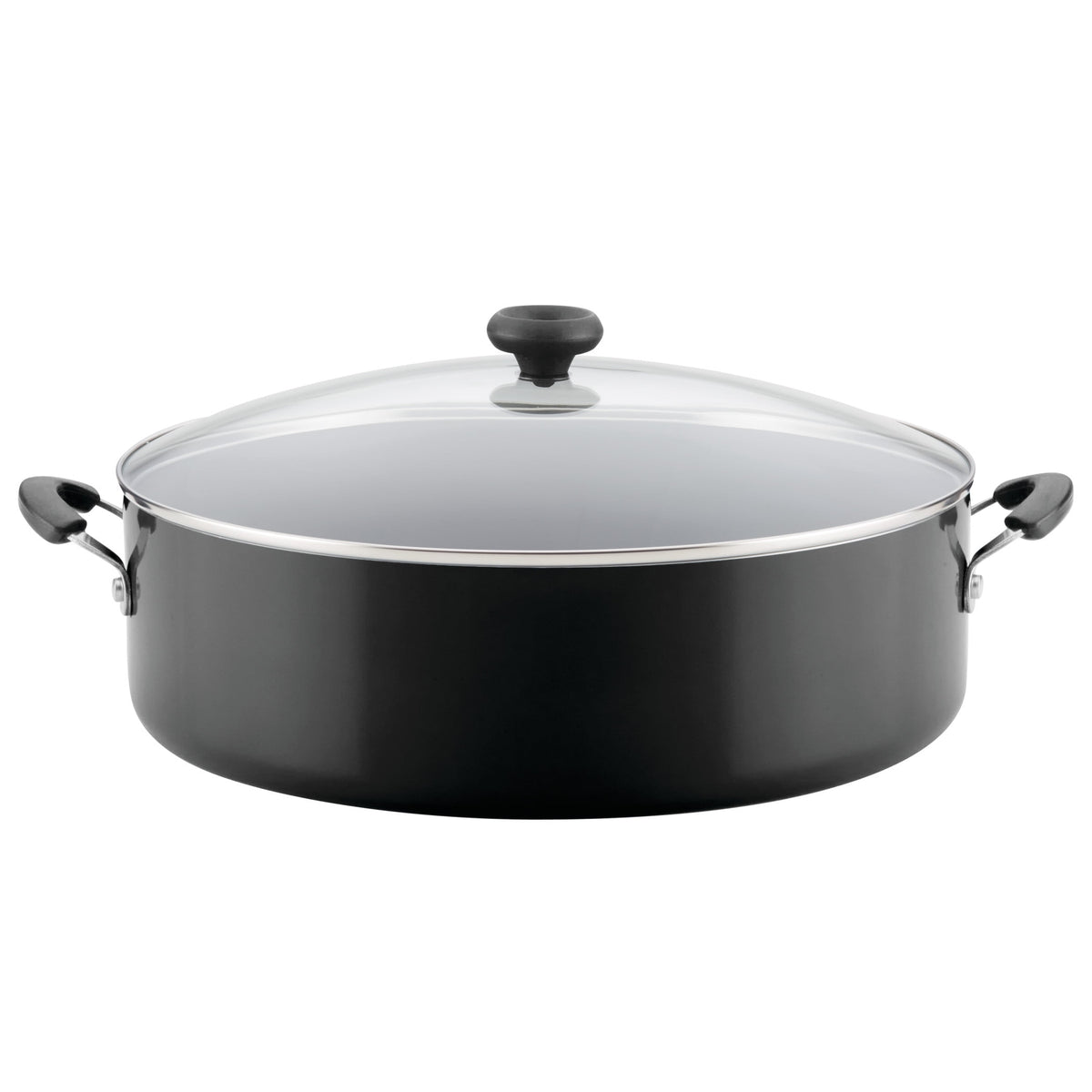 Farberware Easy Clean 14 in Covered Family Pan, DiamondMax Nonstick, Dishwasher Safe, Black