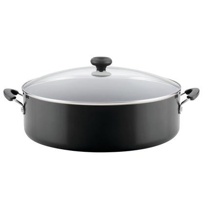 Farberware Easy Clean 14 in Covered Family Pan, DiamondMax Nonstick, Dishwasher Safe, Black