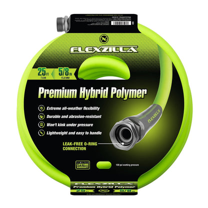 Flexzilla® Premium Grade Garden Hose, 5/8 in. x 50ft., Hybrid Polymer, ZillaGreen™