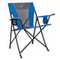 GCI Outdoor Comfort Quad Lightweight Folding Camping Chair with Carry Bag, Heathered Royal