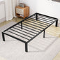 GIANNA Twin Size 14-inch Metal Platform Bed Frame with Under-Bed Storage, Sturdy Steel Construction, No Box Spring Required