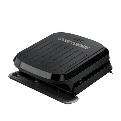 George Foreman 4‑Serving Electric Grill & Panini Press, Easy‑Clean Removable Dishwasher‑Safe Nonstick Plates