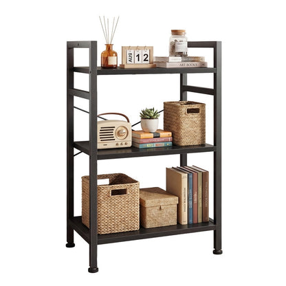 Gianna 5 Tier Bookshelf, Free Standing Shelf, Bookcase Shelf Storage Organizer, Industrial Book Shelves for Home Office, Living Room, Kitchen, Rust Brown