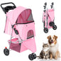 Gianna 3-Wheel Pet Stroller for Dogs, Jogging Stroller with Breathable Mesh Window, Large Storage Basket and Cup Holder