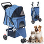 Gianna 3-Wheel Pet Stroller for Dogs, Jogging Stroller with Breathable Mesh Window, Large Storage Basket and Cup Holder