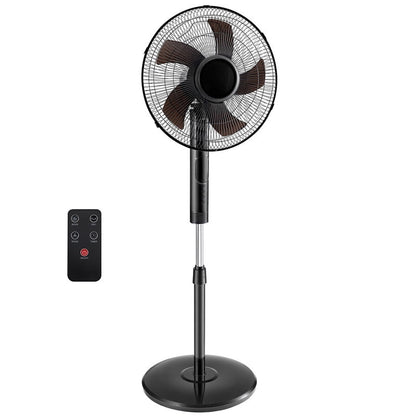 Gianna Quiet Pedestal Fan with Remote, Standing Floor Fan for Bedroom, Home Office - 15H Timer, 3 Speed & 3 Wind Modes, 80°Oscillating, Adjustable Height，White