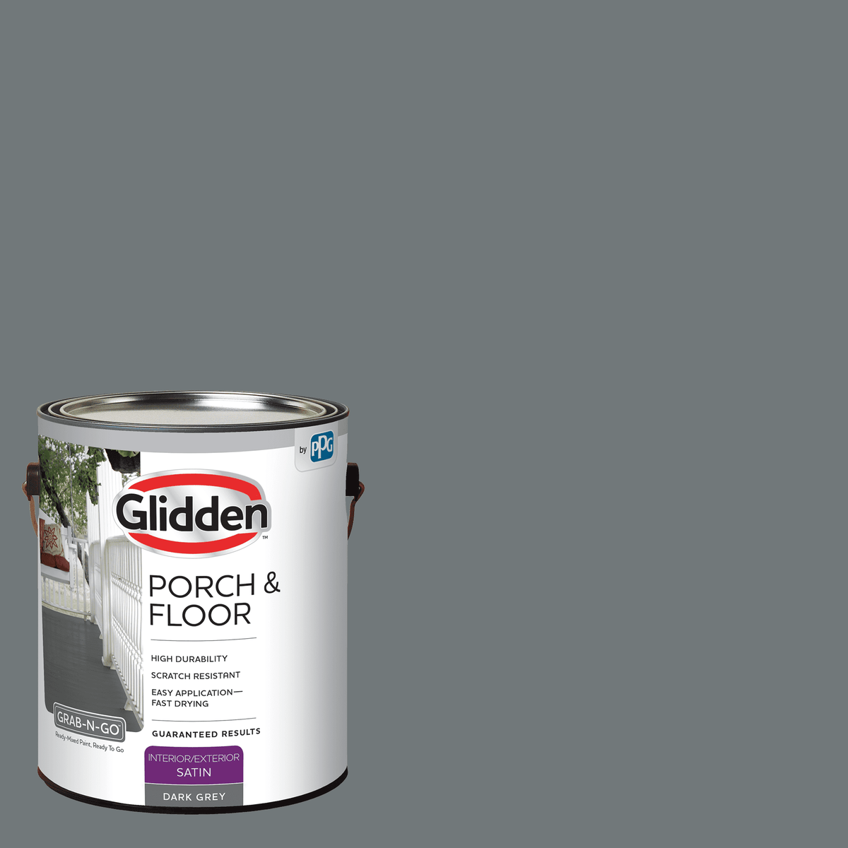 Glidden Porch & Floor 1 gal. Light Gray Satin Interior/Exterior Paint with Primer