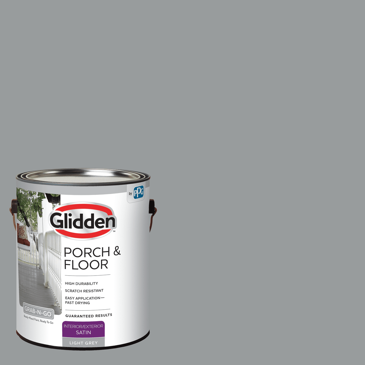 Glidden Porch & Floor 1 gal. Dark Gray Satin Interior/Exterior Paint with Primer