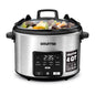 Gourmia Programmable Slow Cooker 4.5 Qt with Digital Controls and Auto Keep Warm, Black