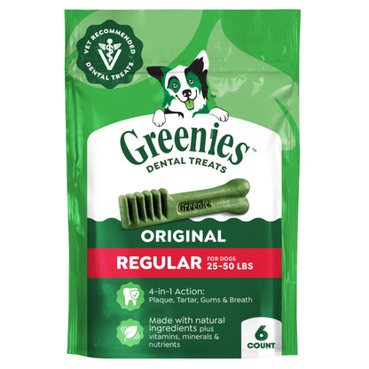 Greenies Original Flavor Natural Dental Dog Treats, Regular Size, 36 oz Pack, 36 Count