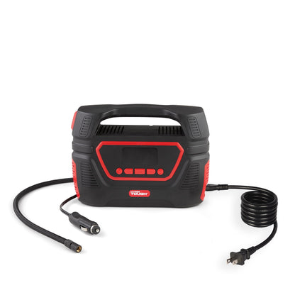 Hyper Tough Dual Power Digital Inflator for P195/65R15 Car Tire, Car-DC 12V or Home-AC 120V
