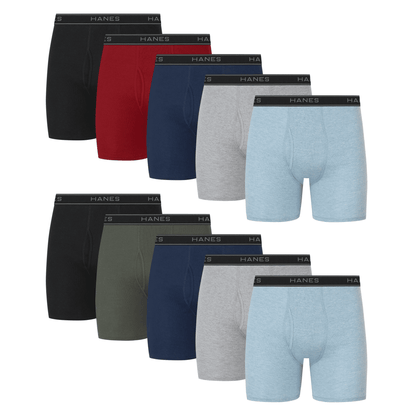 Hanes Men's Value Pack Assorted Boxer Briefs