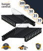 Hanger Central 100 Pack Black Plastic Pants And Skirt Hangers 12 inch