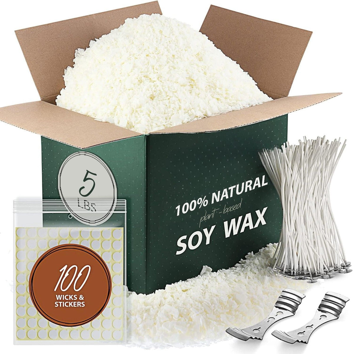 LammLoe Soy Candle Making Kit, 10 lbs Natural Soy Candle Wax Flakes with Accessories, Paraffin-Free Candle Making Supplies for Kids and Adults