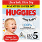Huggies Snug & Dry Baby Diapers, Size 5 (27+ lbs), 128 Count (Select for More)