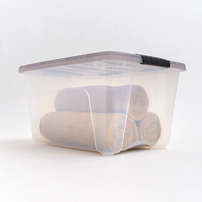 IRIS 32 Qt. Plastic Storage Bins with Lids, Stackable Storage Containers, Totes, 5 Pack