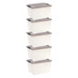 IRIS 32 Qt. Plastic Storage Bins with Lids, Stackable Storage Containers, Totes, 5 Pack