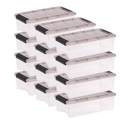 IRIS 40 Qt. Plastic Storage Bins with Lids, Stackable Storage Containers, Totes, 5 Pack