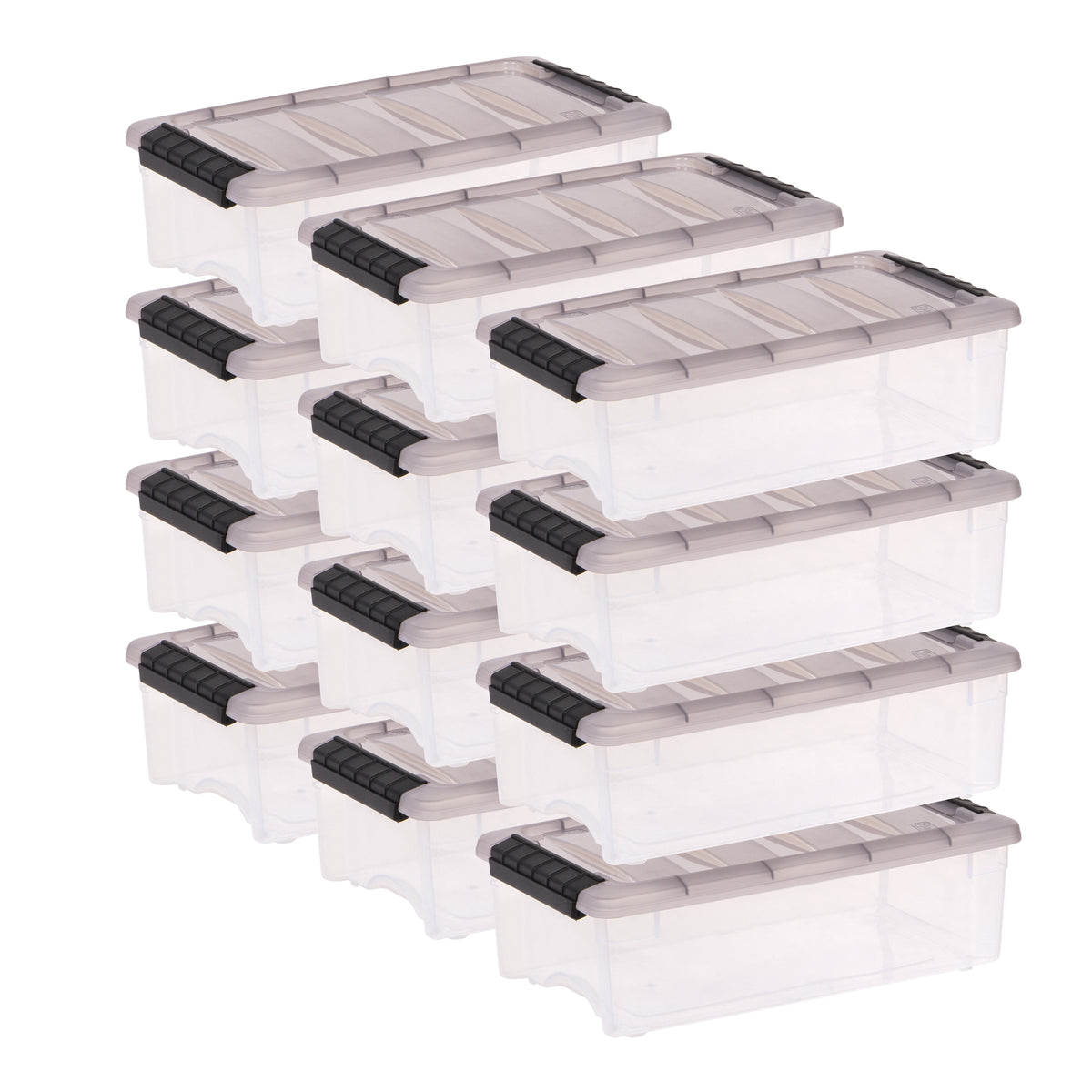IRIS 32 Qt. Plastic Storage Bins with Lids, Stackable Storage Containers, Totes, 5 Pack