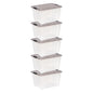 IRIS 40 Qt. Plastic Storage Bins with Lids, Stackable Storage Containers, Totes, 5 Pack