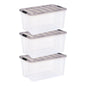 IRIS 32 Qt. Plastic Storage Bins with Lids, Stackable Storage Containers, Totes, 5 Pack