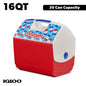 Igloo 16 QT Playmate Elite Ice Chest Cooler, 30 Can Capacity, Pink