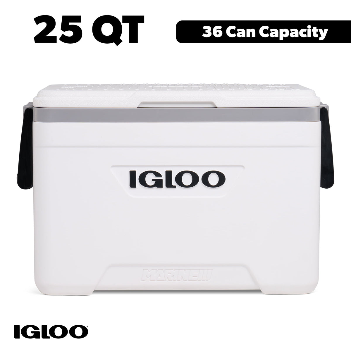 Igloo 25 QT Marine Hard Sided Cooler, White