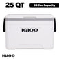 Igloo 25 QT Marine Hard Sided Cooler, White
